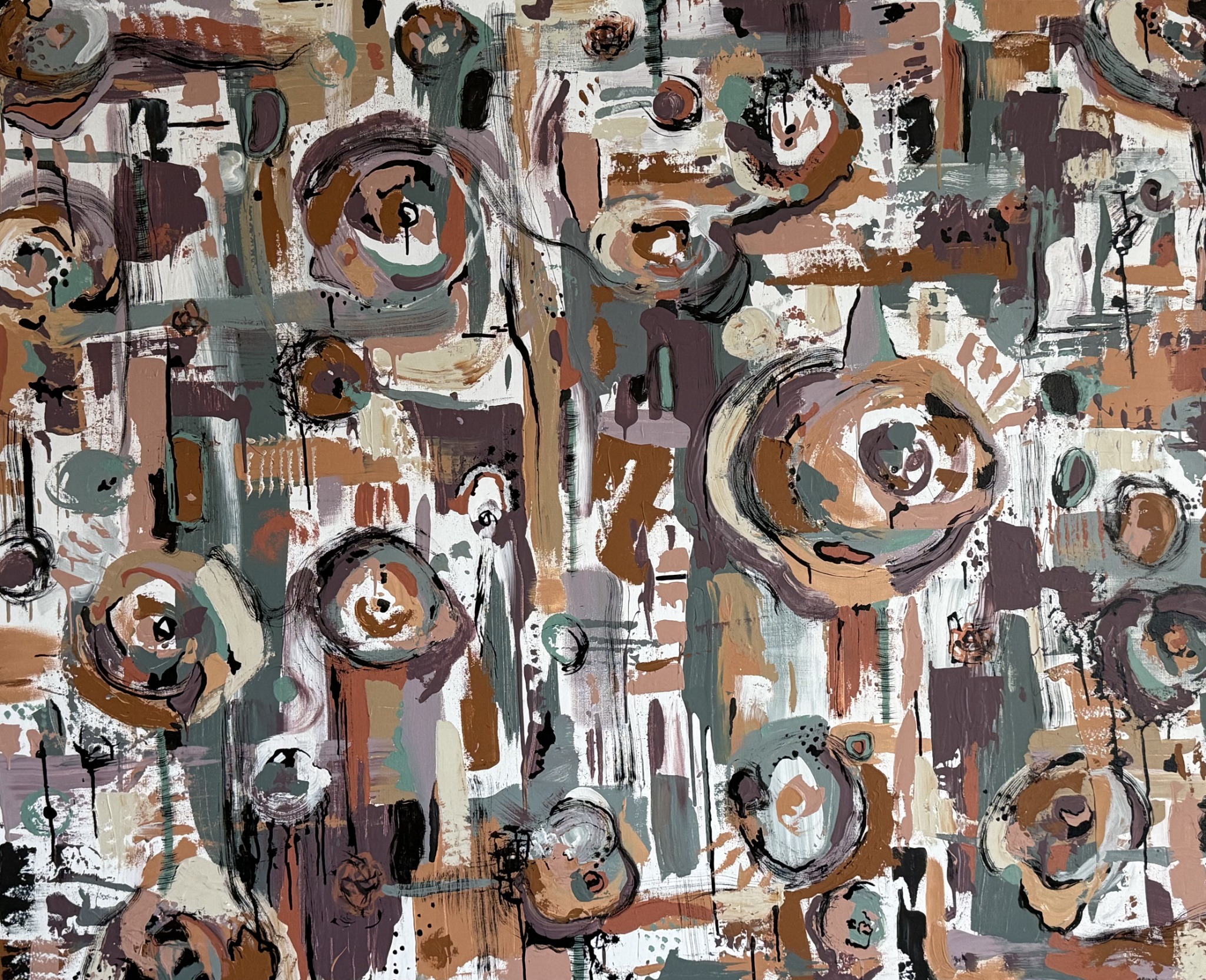 Abstract painting in earth tones